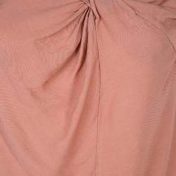 Pre Owned Marni Salmon Pink Twist Knot Neck Top S
