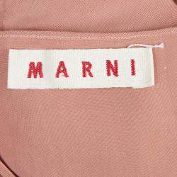 Pre Owned Marni Salmon Pink Twist Knot Neck Top S