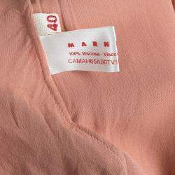 Pre Owned Marni Salmon Pink Twist Knot Neck Top S