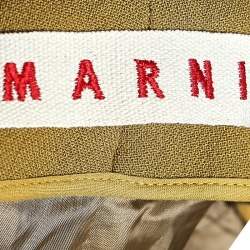 Pre Owned Marni Mustard Yellow Wool Crepe Pocket Detail Shorts S