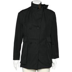 Marni Navy Blue Wool & Cotton Double Breasted Jacket L