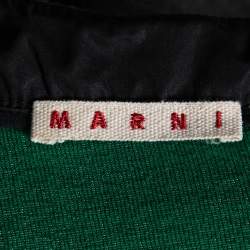 Pre Owned Marni Grey Jersey Asymmetric Hem Detail Short Sleeve Top S