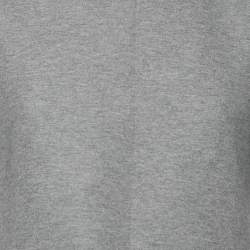 Pre Owned Marni Grey Jersey Asymmetric Hem Detail Short Sleeve Top S