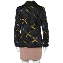 Marni Multicolor Printed Cotton Button Front Blazer M