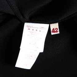 Pre Owned Marni Black Crepe Asymmetric Hem Dress M