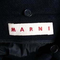 Marni Black Wool Overlay Detail Sleeveless Coat M