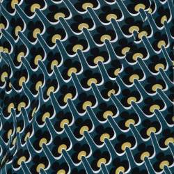 Pre Owned Marni Green Printed Silk Gathered Detail Draped Dress M