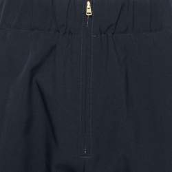 Pre Owned Marni Navy Blue Crepe Tapered Pants L