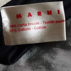 Pre Owned Marni Grey Cotton Asymmetric Draped Balloon Dress M