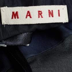 Pre Owned Marni Grey Cotton Asymmetric Draped Balloon Dress M