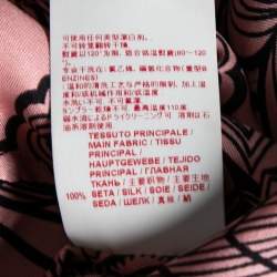 Pre Owned Marni Pink Printed Silk Long Sleeve Short Dress M