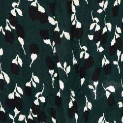 Pre Owned Marni Green Printed Crepe Long Sleeve Midi Dress M