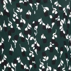 Pre Owned Marni Green Printed Crepe Long Sleeve Midi Dress M