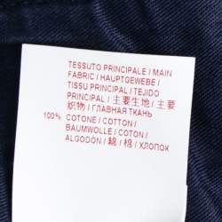 Pre Owned Marni Navy Blue Cotton Trouser M