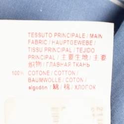 Pre Owned Marni Blue Striped Cotton Button Front Shirt Dress M