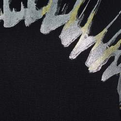 Pre Owned Marni Black Neoprene Foil Print Oversized Sweatshirt S