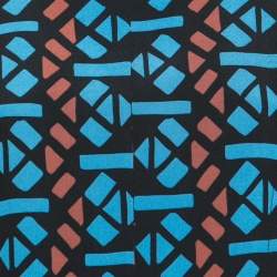 Pre Owned Marni Black Printed Silk Flared Hem Blouse S