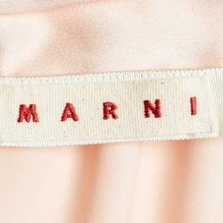 Marni Peach Crepe Shift Midi Dress L