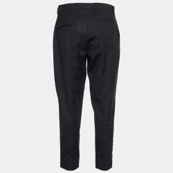 Marni Charcoal Grey Wool Cuffed Trousers M