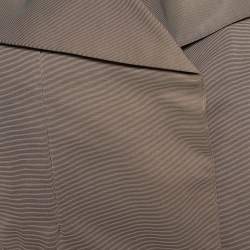 Marni Mocha Brown Synthetic Cropped Double Breasted Jacket S