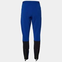 Pre Owned Marni Royal Blue Stretch Knit Zip Detail Leggings M