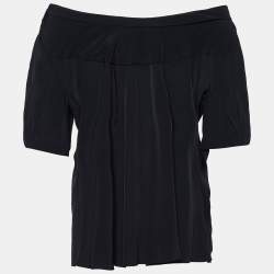 Pre Owned Marni Black Rayon Button Front Top M