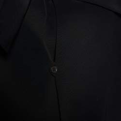 Pre Owned Marni Black Rayon Button Front Top M