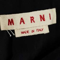 Pre Owned Marni Black Rayon Button Front Top M