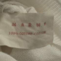 Pre Owned Marni Off White Cotton Knit Back Button Up Top M