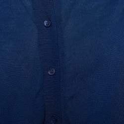 Marni Blue Cotton Knit Button Front Top M