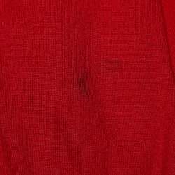 Marni Red Cotton Knit Button Front Top M