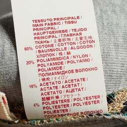 Pre Owned Marni Gold Lurex Geometric Knit Pencil Skirt L