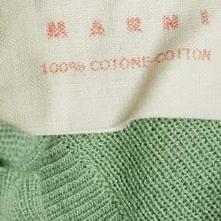 Marni Green Cotton Knit Button Front Top L