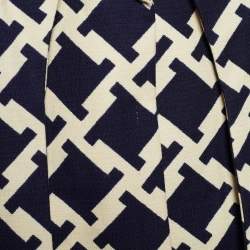 Marni Blue Houndstooth Print Cotton Short Sleeve Coat M