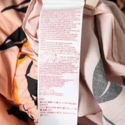 Pre Owned Marni Pink Floral Print Cotton Wide-Leg Trousers M