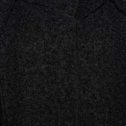 Marni Black Mohair & Wool Tweed Button Front Coat M