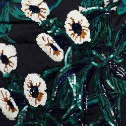 Pre Owned Marni Black Crepe Sequin Embellished Midi Dress M