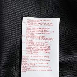 Marni Monochrome Leather & Plaided Wool Layered Long Coat M
