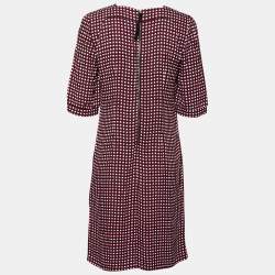 Marni Multicolor Geometric Print Crepe Shift Dress M    