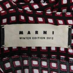 Marni Multicolor Geometric Print Crepe Shift Dress M    