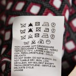 Marni Multicolor Geometric Print Crepe Shift Dress M    