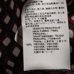Marni Multicolor Geometric Print Crepe Shift Dress M    