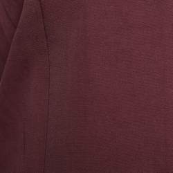 Marni Burgundy Cotton & Linen Peplum Jacket M