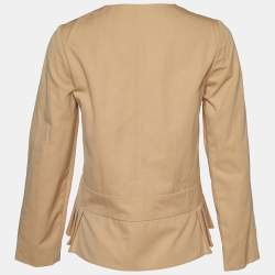 Marni Beige Cotton & Linen Peplum Jacket M