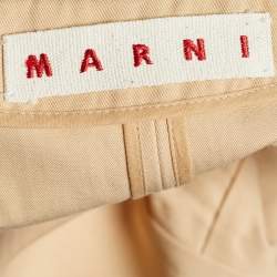 Marni Beige Cotton & Linen Peplum Jacket M