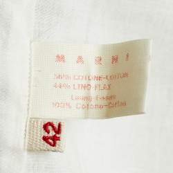 Pre Owned Marni Multicolor Printed Cotton & Linen Open Front Long Shrug M