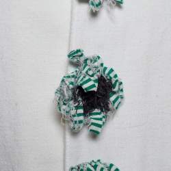 Marni White Cotton & Linen Contrast Button Detail Jacket M