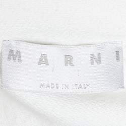 Marni White Cotton & Linen Contrast Button Detail Jacket M