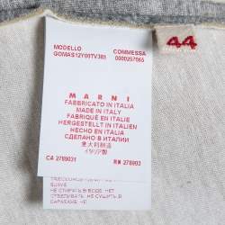 Pre Owned Marni Grey Neoprene Asymmetrical Mini Skirt M