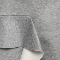 Pre Owned Marni Grey Neoprene Asymmetrical Mini Skirt M